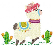 Cargar imagen en el visor de la galería, Llama embroidery design - Animals embroidery designs machine embroidery pattern - baby girl embroidery file - kid embroidery mexican llama
