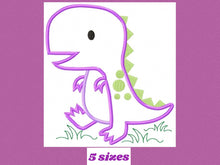 Cargar imagen en el visor de la galería, Dinosaur embroidery designs - Dino embroidery design machine embroidery pattern - baby boy embroidery file - Dinosaur Applique T Rex kid
