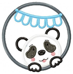 Panda embroidery design - Animal embroidery designs machine embroidery pattern - baby boy embroidery file - Panda applique design download