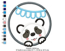 Laden Sie das Bild in den Galerie-Viewer, Panda embroidery design - Animal embroidery designs machine embroidery pattern - baby boy embroidery file - Panda applique design download
