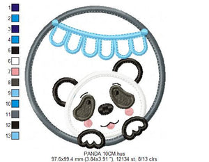 Panda embroidery design - Animal embroidery designs machine embroidery pattern - baby boy embroidery file - Panda applique design download