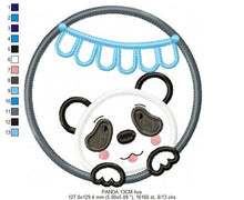 Laden Sie das Bild in den Galerie-Viewer, Panda embroidery design - Animal embroidery designs machine embroidery pattern - baby boy embroidery file - Panda applique design download
