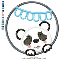 Charger l&#39;image dans la galerie, Panda embroidery design - Animal embroidery designs machine embroidery pattern - baby boy embroidery file - Panda applique design download
