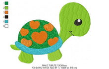 Carica l&#39;immagine nel visualizzatore di Gallery, Turtle embroidery design - Animal embroidery designs machine embroidery file - Baby boy embroidery pattern - instant download - Baby newborn
