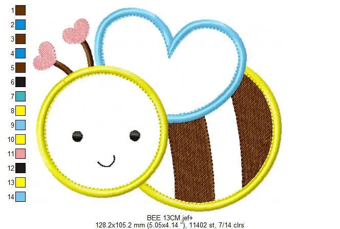 Bee embroidery design - Bees embroidery designs machine embroidery pattern - baby girl embroidery - bee applique design instant download Marcia Embroidery