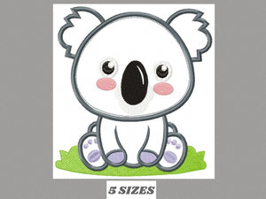 Koala embroidery design - Baby boy embroidery designs machine embroidery pattern - koala applique design - baby newborn layette kids pes