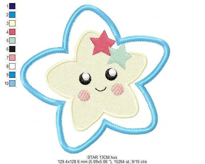 Starfish embroidery designs - Ocean Starfish tag embroidery design machine embroidery pattern - Starfish applique design - instant download Marcia Embroidery