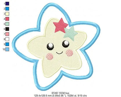 Starfish embroidery designs - Ocean Starfish tag embroidery design machine embroidery pattern - Starfish applique design - instant download Marcia Embroidery