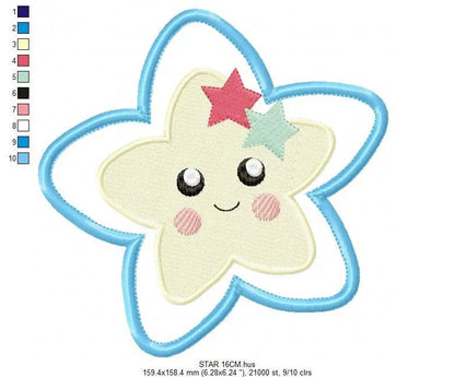 Starfish embroidery designs - Ocean Starfish tag embroidery design machine embroidery pattern - Starfish applique design - instant download Marcia Embroidery