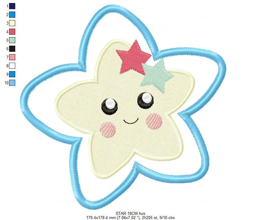Starfish embroidery designs - Ocean Starfish tag embroidery design machine embroidery pattern - Starfish applique design - instant download Marcia Embroidery