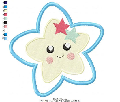 Starfish embroidery designs - Ocean Starfish tag embroidery design machine embroidery pattern - Starfish applique design - instant download Marcia Embroidery