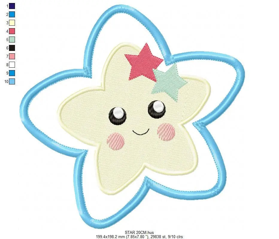 Starfish embroidery designs - Ocean Starfish tag embroidery design machine embroidery pattern - Starfish applique design - instant download Marcia Embroidery