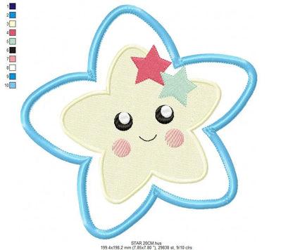 Starfish embroidery designs - Ocean Starfish tag embroidery design machine embroidery pattern - Starfish applique design - instant download Marcia Embroidery