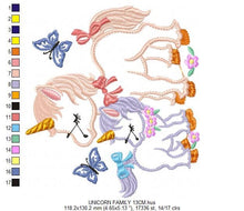 Carica l&#39;immagine nel visualizzatore di Gallery, Unicorn embroidery designs - Baby Girl embroidery design machine embroidery pattern - Unicorns design - fantasy embroidery digital file

