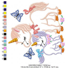 Unicorn embroidery designs - Baby Girl embroidery design machine embroidery pattern - Unicorns design - fantasy embroidery digital file