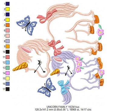 Unicorn embroidery designs - Baby Girl embroidery design machine embroidery pattern - Unicorns design - fantasy embroidery digital file