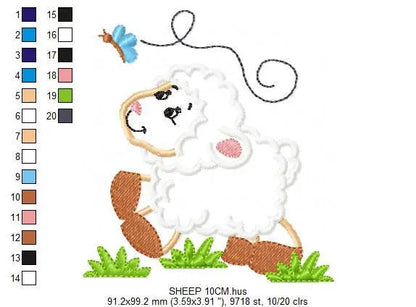Sheep embroidery design - Lamb embroidery designs machine embroidery pattern - baby boy embroidery file - newborn embroidery sheep applique Marcia Embroidery