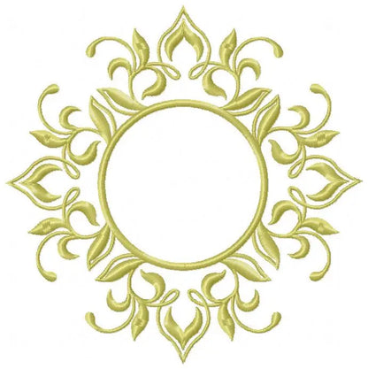 Frame embroidery designs - Monogram embroidery design machine embroidery pattern - Wreath embroidery - girl embroidery tea towel embroidery Marcia Embroidery