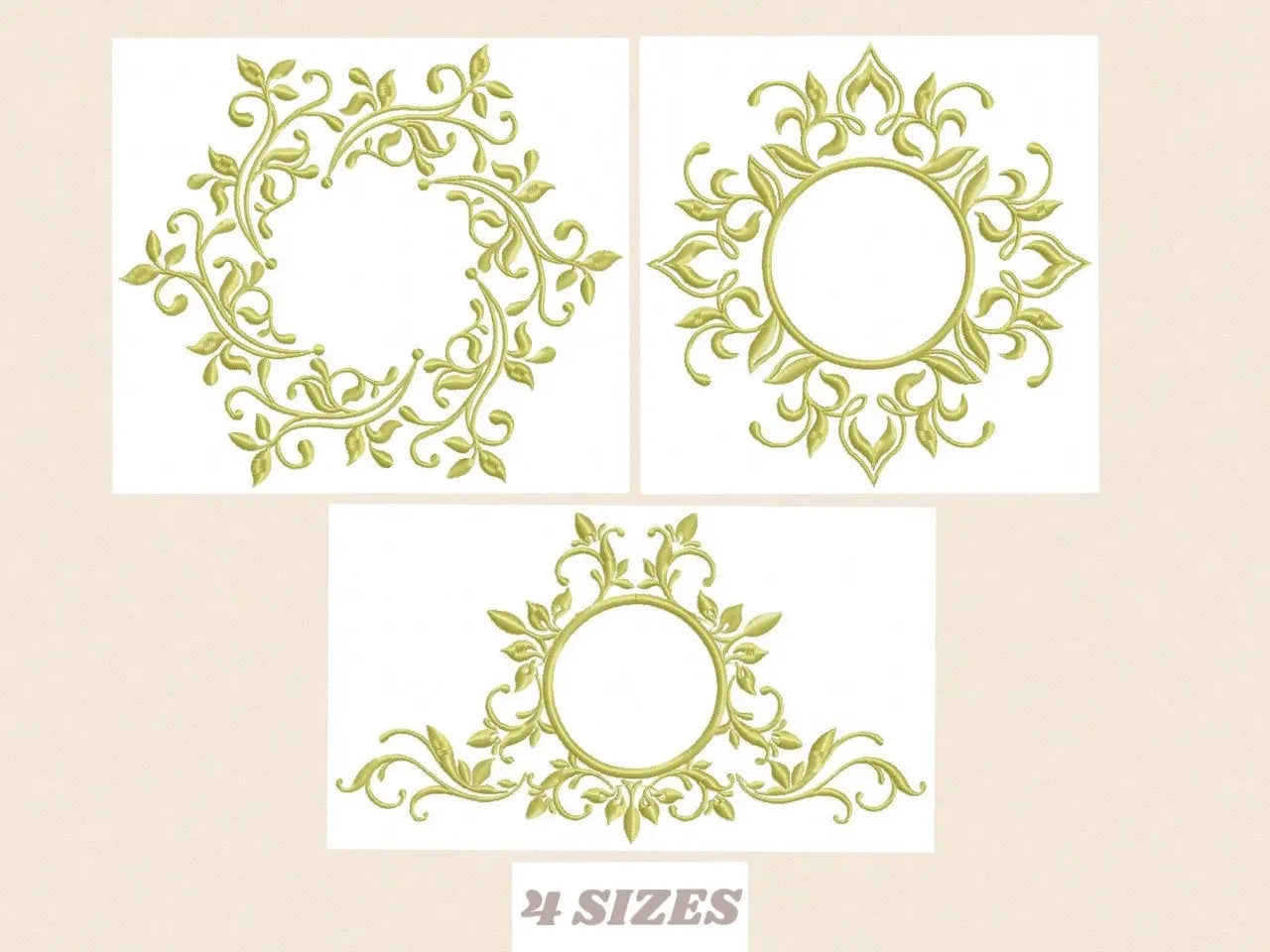Frame embroidery designs - Monogram embroidery design machine embroidery pattern - Wreath embroidery - girl embroidery tea towel embroidery Marcia Embroidery