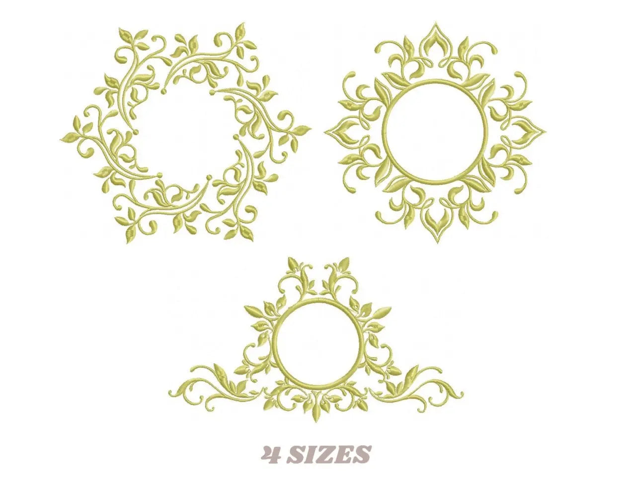 Frame embroidery designs - Monogram embroidery design machine embroidery pattern - Wreath embroidery - girl embroidery tea towel embroidery Marcia Embroidery