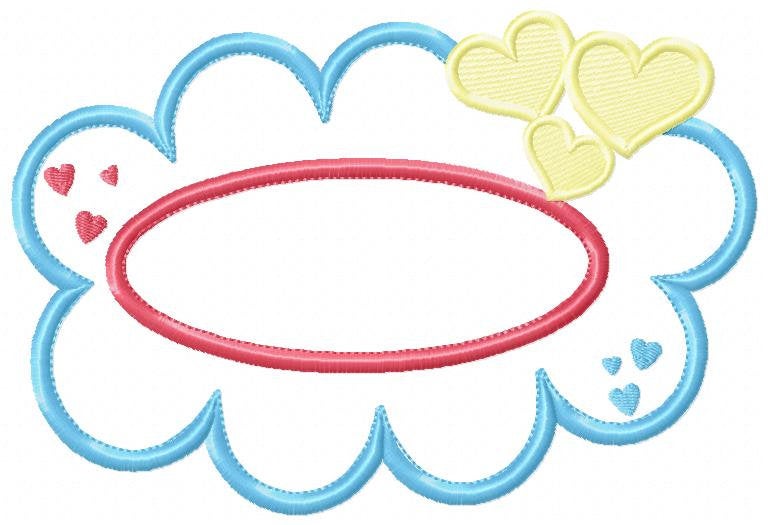 Frame embroidery designs - Shape Applique Design Border Embroidery Machine embroidery design - monogram frame - intant download - baby girl Marcia Embroidery
