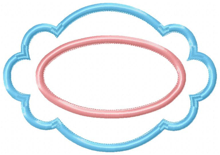 Frame embroidery designs - Shape Applique Design Border Embroidery Machine embroidery design - monogram frame - intant download - baby girl Marcia Embroidery