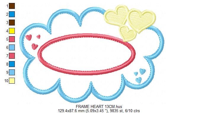 Frame embroidery designs - Shape Applique Design Border Embroidery Machine embroidery design - monogram frame - intant download - baby girl Marcia Embroidery
