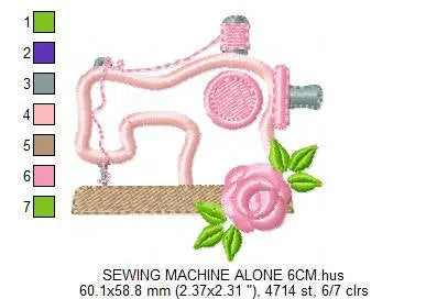 Sewing embroidery designs - Singer embroidery design machine embroidery pattern - sewing machine applique design - sewing pattern pes jef Marcia Embroidery