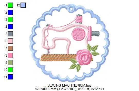 Sewing embroidery designs - Singer embroidery design machine embroidery pattern - sewing machine applique design - sewing pattern pes jef Marcia Embroidery