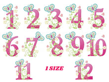 Load image into Gallery viewer, Numbers embroidery designs - Birthday Embroidery design Machine embroidery file - Embroidery numbers rippled - kid embroidery numbers design
