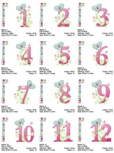 Load image into Gallery viewer, Numbers embroidery designs - Birthday Embroidery design Machine embroidery file - Embroidery numbers rippled - kid embroidery numbers design
