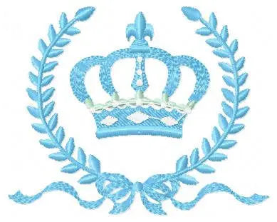 Crown embroidery designs - Laurel Wreath with Crown embroidery design machine embroidery pattern - baby boy embroidery file crown design Marcia Embroidery