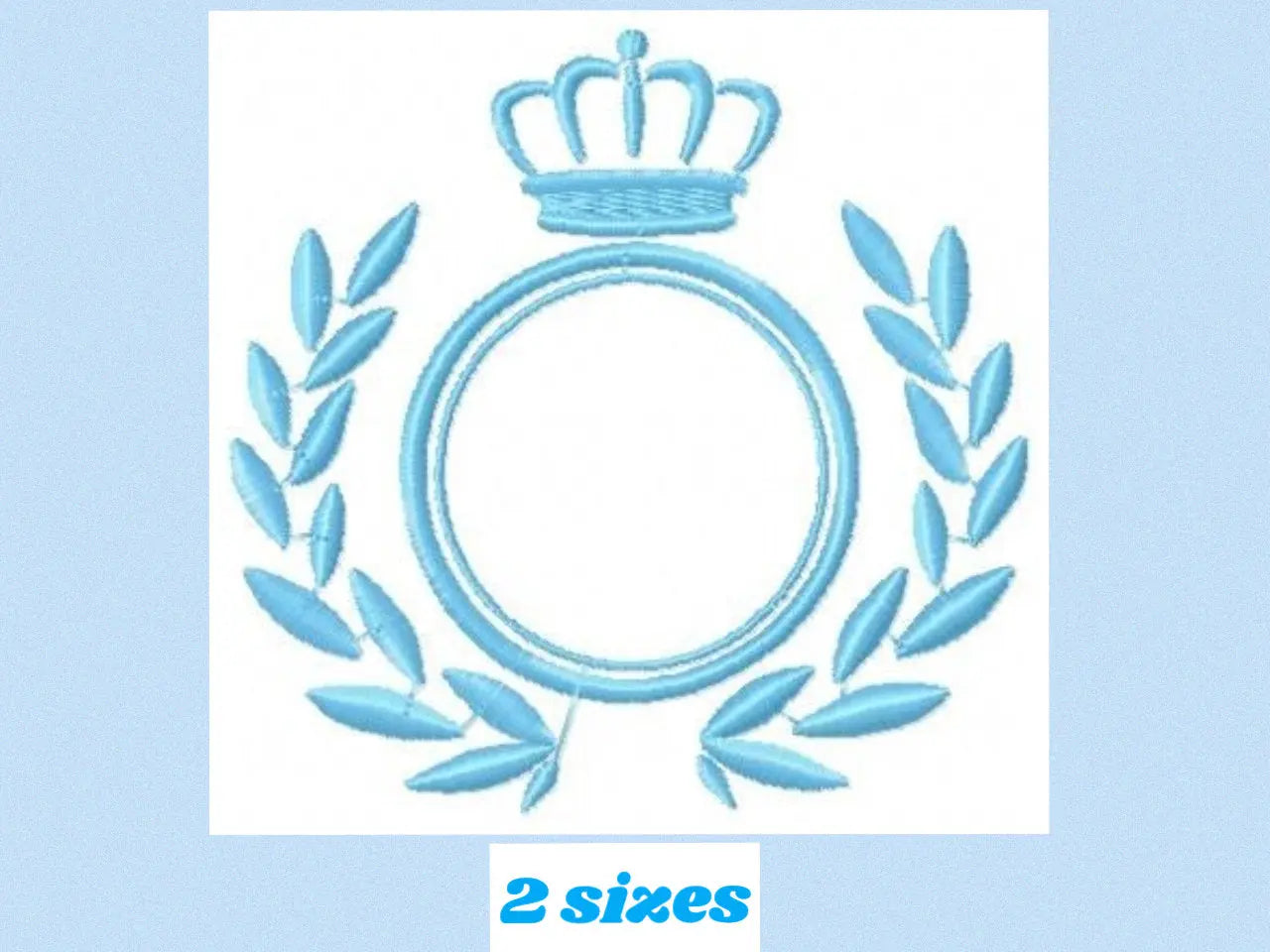 Crown embroidery designs - Laurel Wreath with Crown embroidery design machine embroidery pattern - newborn baby embroidery file crown design Marcia Embroidery