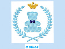 Carica l&#39;immagine nel visualizzatore di Gallery, Bear embroidery designs - Laurel embroidery design machine embroidery pattern - laurel wreath embroidery file - bear baby boy embroidery
