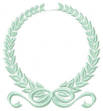 Carica l&#39;immagine nel visualizzatore di Gallery, Laurel embroidery designs - Monogram frame embroidery design machine embroidery pattern - tea towel embroidery laurel wreath design pes jef
