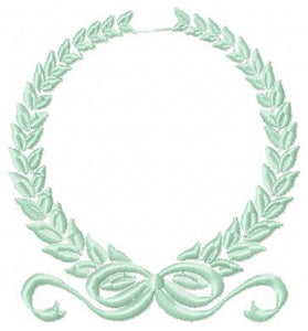 Laurel embroidery designs - Monogram frame embroidery design machine embroidery pattern - tea towel embroidery laurel wreath design pes jef