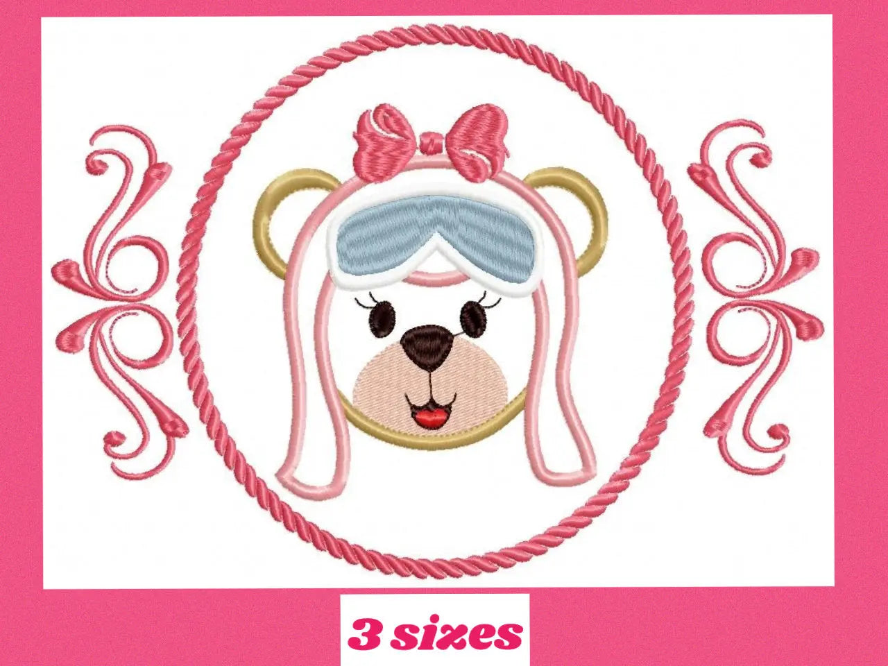 Pilot Bear embroidery designs - Girl Pilot embroidery design machine embroidery pattern - Teddy bear applique design - baby girl embroidery Marcia Embroidery