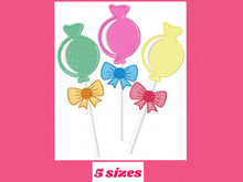 Load image into Gallery viewer, Lollipop embroidery designs - Candy embroidery design machine embroidery pattern - Dessert embroidery file - lollipop candy filled design
