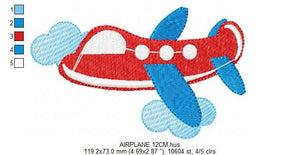 Plane embroidery designs - Airplane embroidery design machine embroidery pattern - Baby boy embroidery file - transport instant download