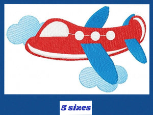 Plane embroidery designs - Airplane embroidery design machine embroidery pattern - Baby boy embroidery file - transport instant download