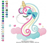 Carica l&#39;immagine nel visualizzatore di Gallery, Unicorn embroidery designs - Girl embroidery design machine embroidery pattern - baby embroidery  newborn embroidery unicorn applique design
