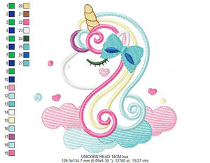 Unicorn embroidery designs - Girl embroidery design machine embroidery pattern - baby embroidery  newborn embroidery unicorn applique design