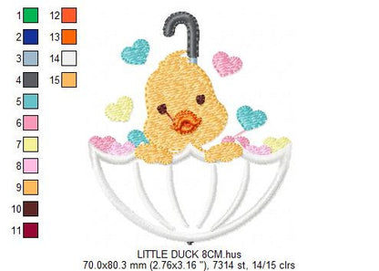 Duck embroidery design - Animal embroidery designs machine embroidery pattern - baby boy embroidery file - girl embroidery duck applique