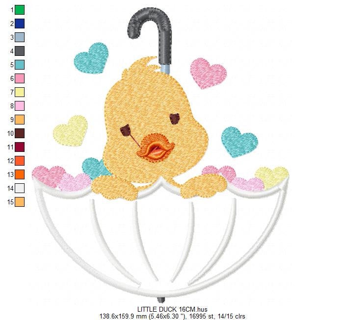 Duck embroidery design - Animal embroidery designs machine embroidery pattern - baby boy embroidery file - girl embroidery duck applique