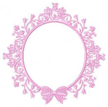 Load image into Gallery viewer, Frame embroidery designs - Flower Wreath embroidery design machine embroidery pattern - Lace embroidery file - baby girl embroidery frame
