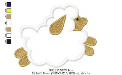 Tree embroidery designs - Flower embroidery design machine embroidery pattern - Butterfly embroidery file - Sheep embroidery applique design