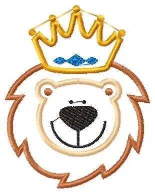 Lion embroidery designs - Lion King machine embroidery pattern - Baby boy Lion with crown applique - Instant digital download pes jef dst Marcia Embroidery