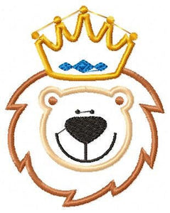 Lion embroidery designs - Lion King embroidery design machine embroidery pattern - Lion  with crown applique design - boy embroidery file