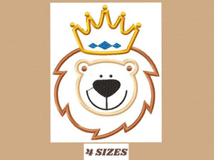 Lion embroidery designs - Lion King embroidery design machine embroidery pattern - Lion  with crown applique design - boy embroidery file