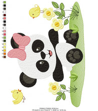 Cargar imagen en el visor de la galería, Panda embroidery design - Animal embroidery designs machine embroidery pattern - Baby boy embroidery file - girl embroidery Panda design
